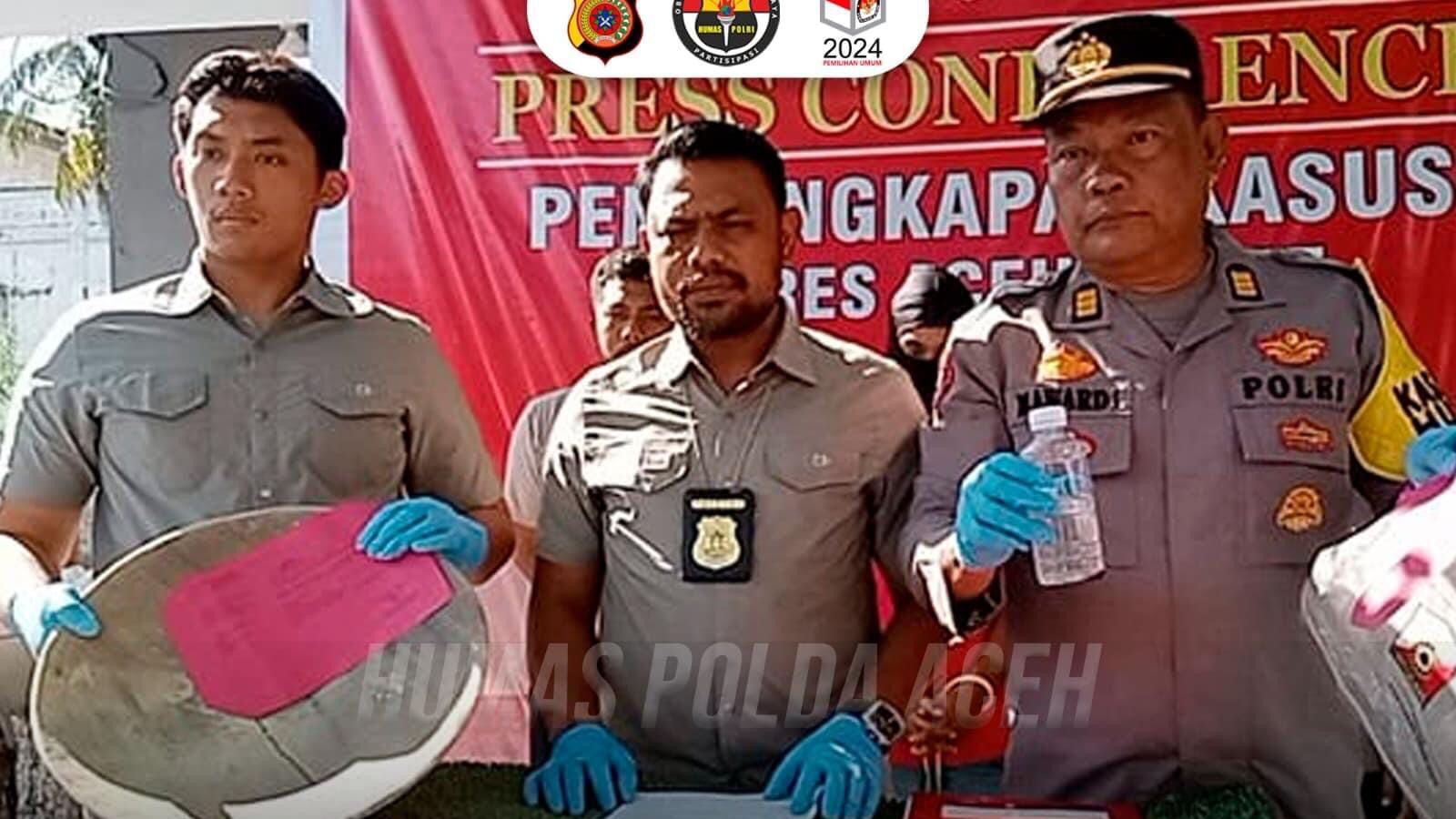 Personel Tindak Pidana Tertentu Satuan Reserse Kriminal Polres Aceh Barat Tangkap Terduga Penambang emas ilegal 