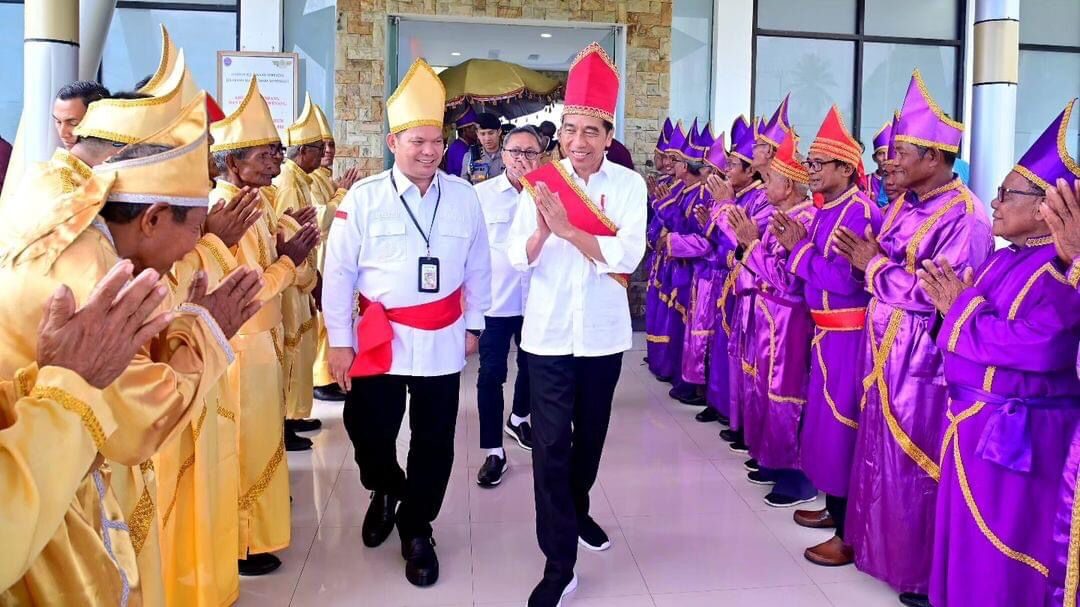 Presiden Joko Widodo Tiba di Bandara Melonguane Kepulauan Talaud Sulawesi Utara Tiba Pukul 12.00 WITA