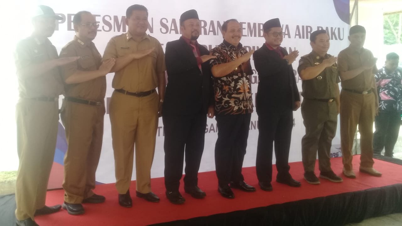 Peresmian Saluran Pembawa Air Baku Intake Putrapingan Oleh Bupati Pangandaran H Jeje Wiradinata