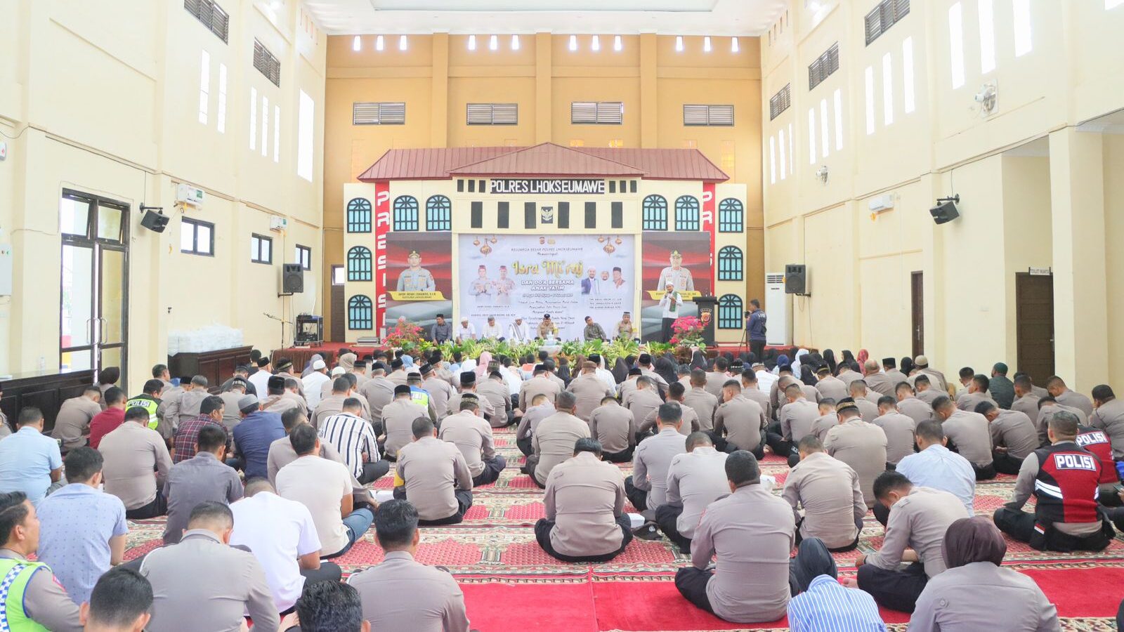 Polres Lhokseumawe Gelar Isra' Mi'raj dan Do'a Bersama Anak Yatim Wujudkan Pemilu Damai