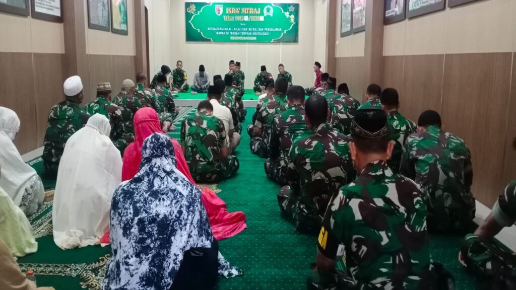 Tingkatkan Keimanan Dan Ketaqwaan Kepada Allah SWT, Kodim 0808/Blitar Gelar Peringatan Isra' Mi'raj