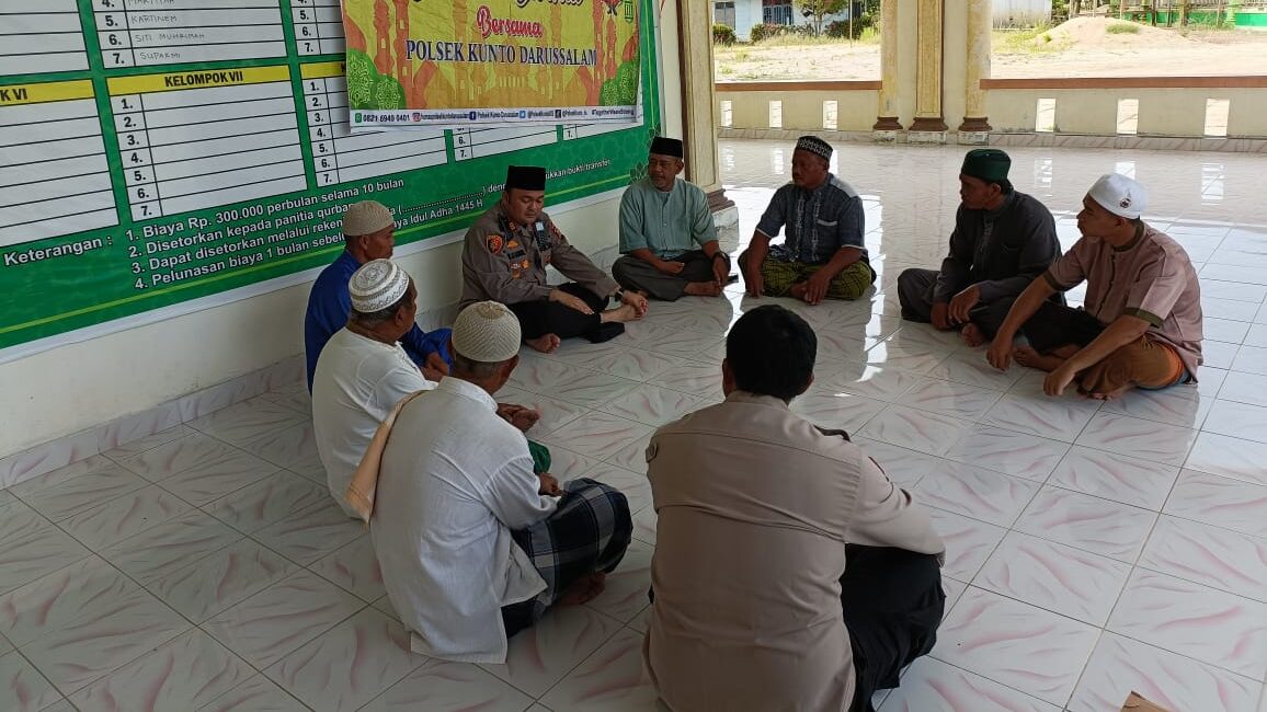 Rutin Giat Progam Jum'at Curhat Dan Coolling Sistem, Kapolsek Kuntodarussalam Pastikan Harkambtibmas Terjaga