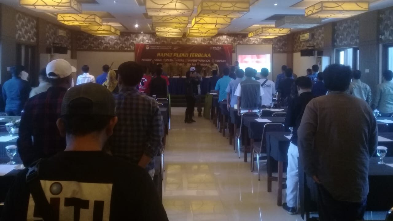 Rapat Pleno Terbuka Penghitungan Dan Penetapan Calon terpilih Anggota DPRD Oleh KPU Pangandaran