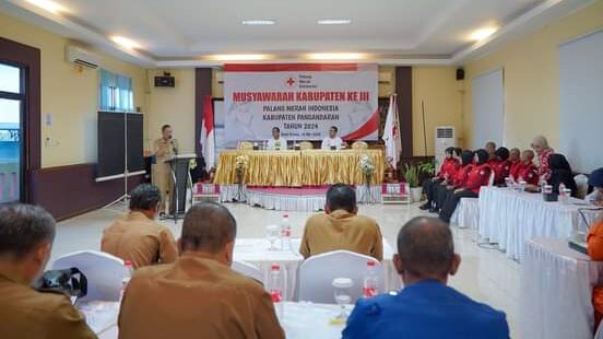 H Ujang Endin Wakil Bupati Pangandaran Indrawan Hadiri MUSCAB KE 3 PMI Pangandaran