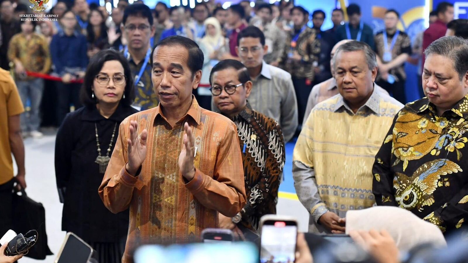 Presiden Joko Widodo menghadiri Festival Ekonomi Keuangan Digital dan Karya Kreatif Indonesia di Jakarta Convention Center 