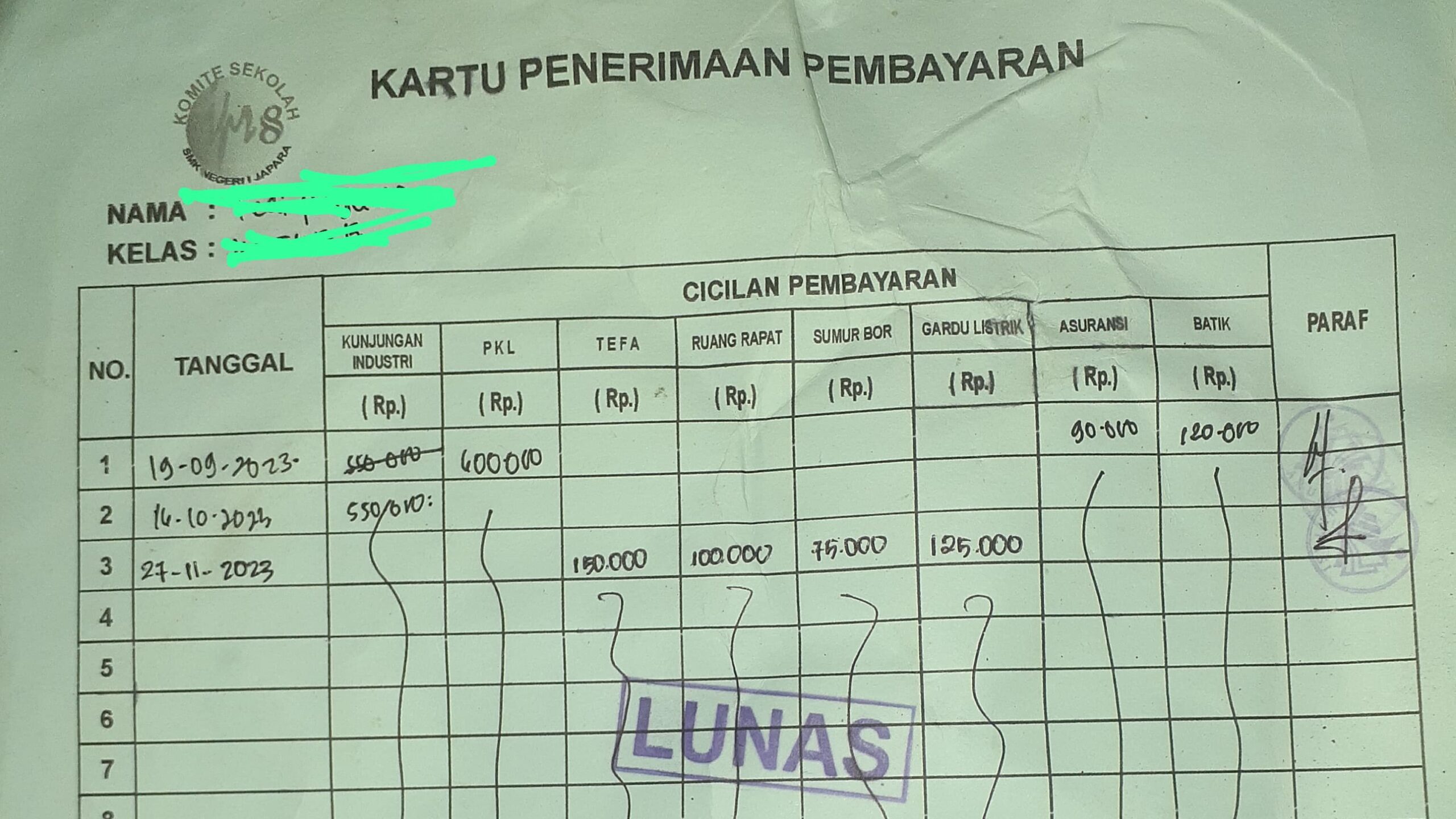 Diduga Adanya Pungli di SMKN 1 Japara Kabupaten Kuningan