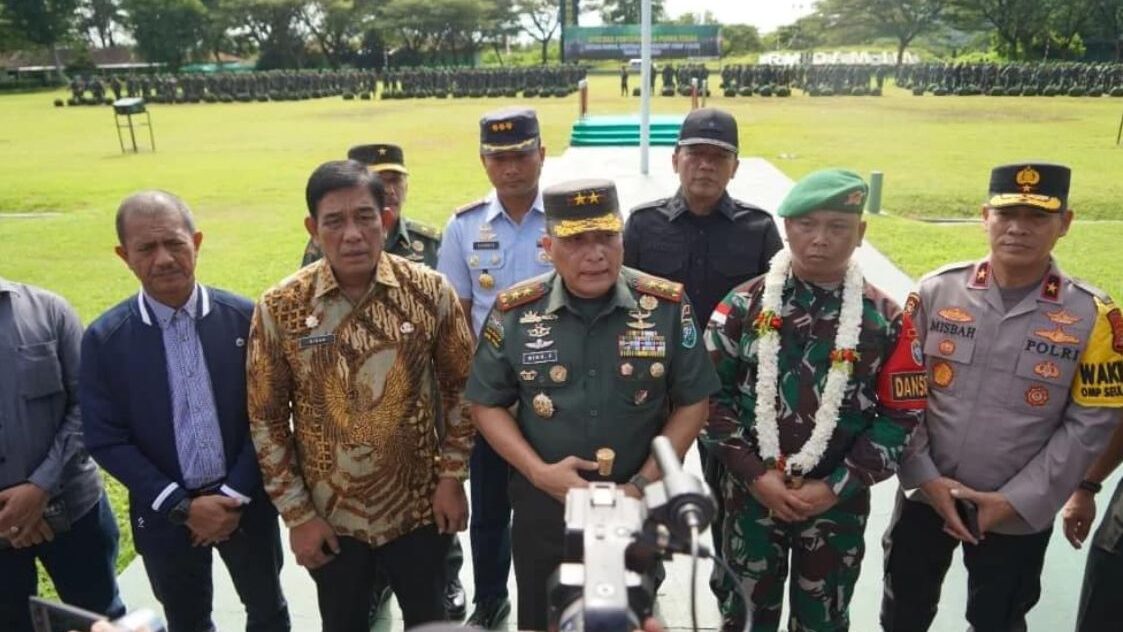 Panglima Komando Daerah Militer Iskandar Muda (Pangdam IM) Sambut Kepulangan Satgas Pamwil Obvitnas PT. Freeport Indonesia Yonif 116/GS